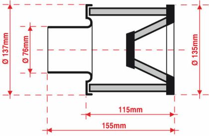 Filtre à air Bmc conique Ø76mm - FM369 08