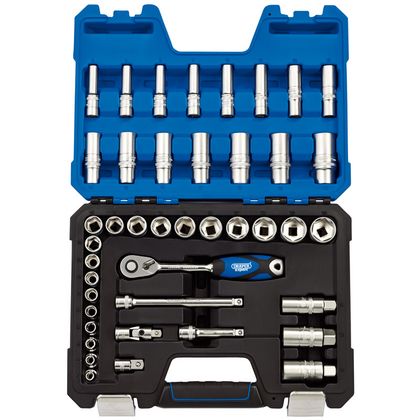 Draper Metric 3/8” Sockets Ratchet Set Universal Box