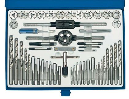 Draper Tap Dies Set Inches Metric 52pcs Universal Box