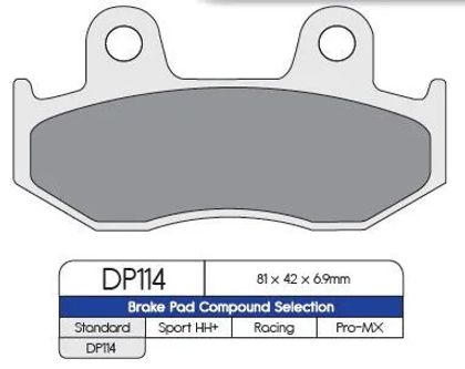Plaquettes de freins DP Brakes Métal Fritté