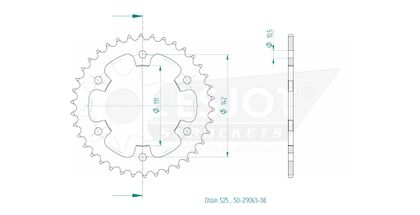 Esjot 38 tanden Tandwiel
