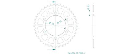 Esjot 41 tanden Tandwiel Universeel