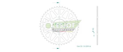 Esjot 46 tanden Tandwiel