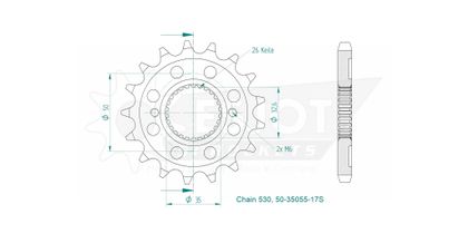 Esjot 17 tanden Uitgaand rondsel versnellingsbak