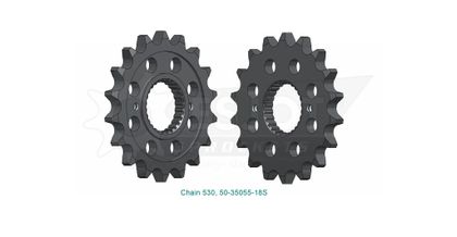 Esjot 18 tanden Uitgaand rondsel versnellingsbak Ref: ESJO00111A / 12122419 ROYAL ENFIELD 500 CLASSIC 500 - 2018 - 2019