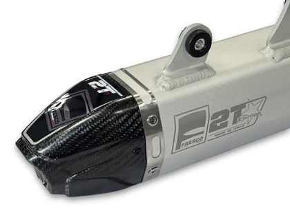 Fresco White aluminium carby carbon cap Silencer