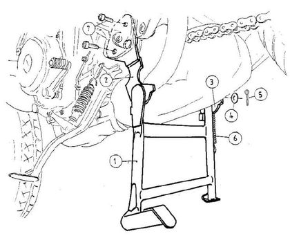 Béquille centrale Hepco & Becker - noir