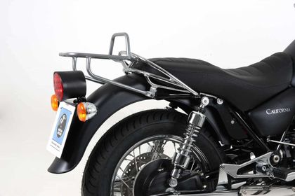 Support top case Hepco & Becker tubulaire - chrome Ref : HBE01889A / 650542 01 02 MOTO GUZZI 1100 CALIFORNIA 1100 AQUILA - 2010 - 2011