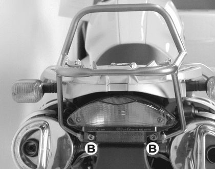 Support top case Hepco & Becker tubulaire - argent