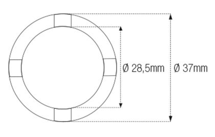 Jmp Spanner Nut Socket Swingarm Chassis ID28.5mm OD37mm 4 Pins Universal Box