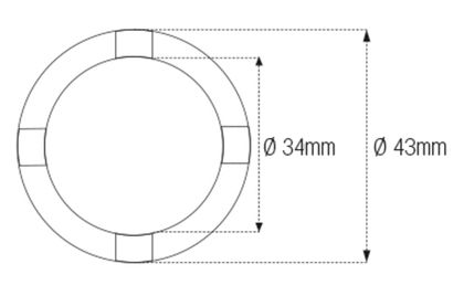 Jmp Spanner Nut Socket Swingarm Chassis ID34mm OD43mm 4 Pins Universal Box