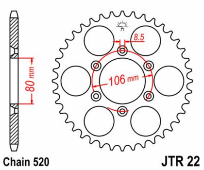 Couronne JT. acier standard 22 - 520