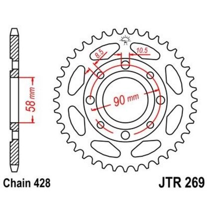 JT. Staal standaard 269 - 428 Tandwiel