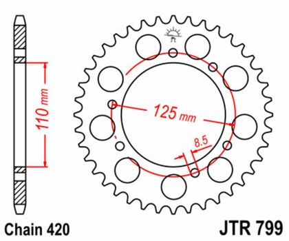 Couronne JT. acier standard 799 - 420
