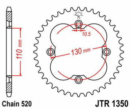 JT. Standard Steel - 520 39 teeth Sprocket