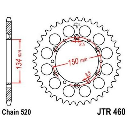 JT. Standard Steel - 520 52 teeth Sprocket