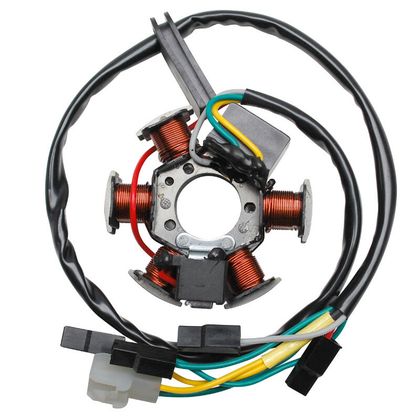 Stator d'allumage P2R STATOR ALLUMAGE 50 A BOITE ADAPTABLE DERBI 50 SENDA, GPR - GILERA 50 SMT, RCR (60W AVEC CAPTEUR ET SANS PLATINE) -P2R-