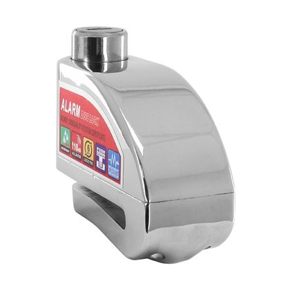 P2R DISK LOCK WITH ALARM SOUND DIAM 6mm CHROME Universal Anti-theft device Ref : P2R05627A / 28701