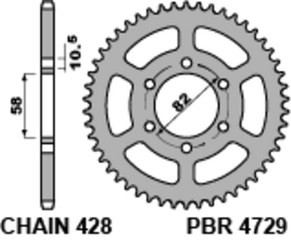 Couronne PBR acier standard 4729 - 428