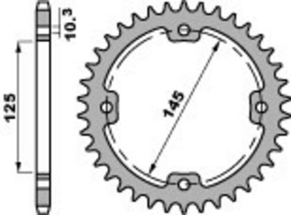 PBR standard steel - 520 37 teeth Sprocket