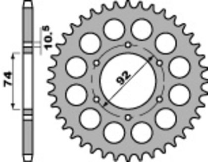PBR standard steel - 530 45 teeth Sprocket