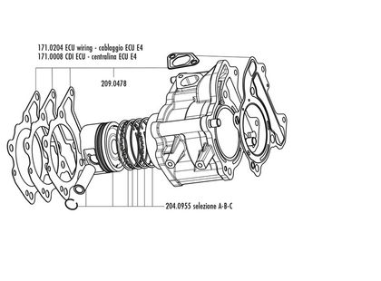 Kit cylindre-piston Polini complet