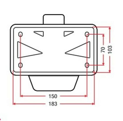 Support de plaque Racetech immatriculation 60 lumière LED Universel