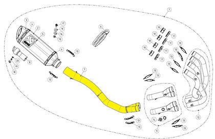 Akrapovic connection Universal Connecting tube