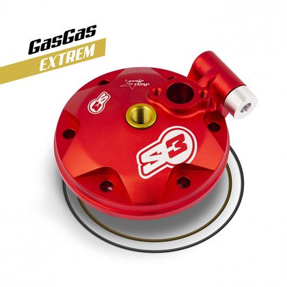 S3 Extreme Enduro low compression red Gas Cylinder head and insert kit