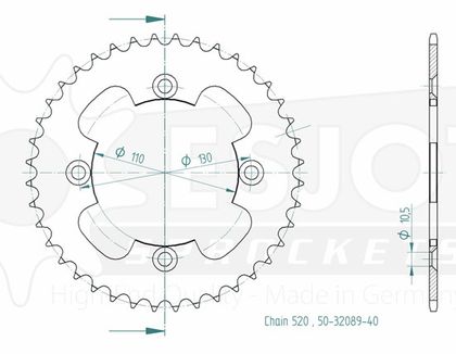 SuperProx 40 teeth Sprocket Ref : SUP00108A / CA31840