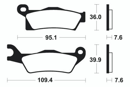 Tecnium MX ATV MO410 Gesinterd metaal Remblokken