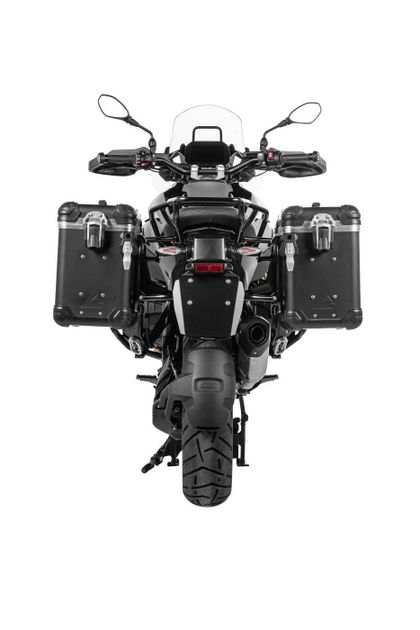 Touratech Complete ZEGA Evo 38/38 Kit - Black support included - Anodised black Side case Ref : TRT00039A / 01-035-6862-0 BMW 1300 R 1300 GS - 2023 - 2026