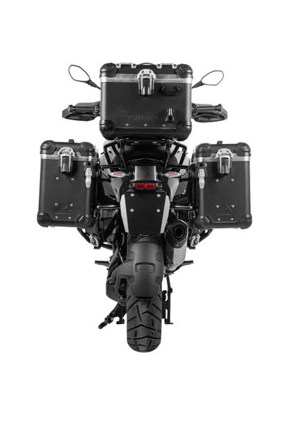 Touratech Complete ZEGA Evo 38/38 Kit - Black support included - Anodised black Side case