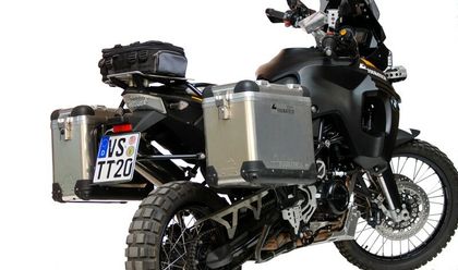 Touratech ZEGA Pro 31/38 - Inclusieve zwarte steun - Alu Zijkoffer Ref: TRT00077A / 01-052-3101-0