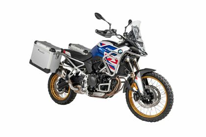 Touratech ZEGA Pro 38/45 - Inclus zwarte steun - Geanodiseerd grijs Zijkoffer