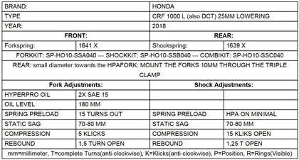 Touratech Voor / achter - vervangingsveren (-25 mm) - Zwart Veringskit