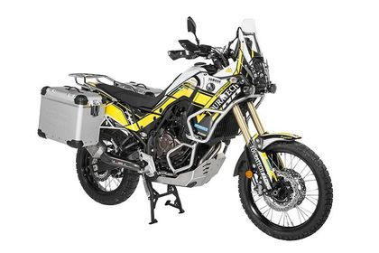 Touratech ZEGA Evo X Met offset 45/45 - Inclusieve grijze steun - Geanodiseerd grijs Zijkoffer