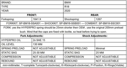 Touratech Black-T - Stage 1 progressive - Black Fork springs