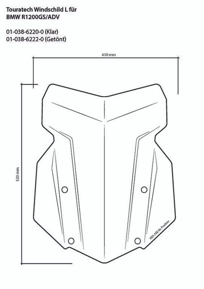 Touratech L Windshield