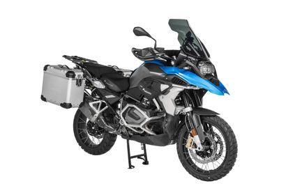Valise Touratech Kit complet ZEGA Evo 38/45 - Support noir inclus - Anodisé gris