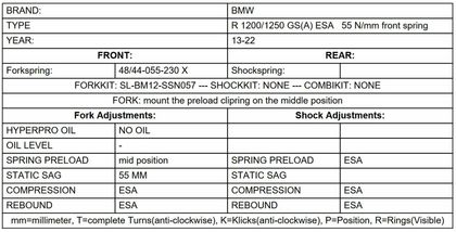 Touratech Before - 55N/mm - Dynamic ESA - White Shock absorber spring