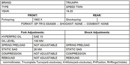 Touratech Black-T - Stage 1 progressive - Black Fork springs