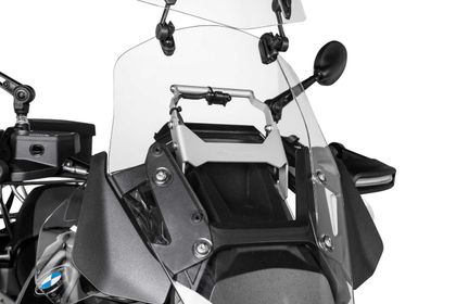 Support GPS Touratech sur cockpit à hauteur ajustable - Argent