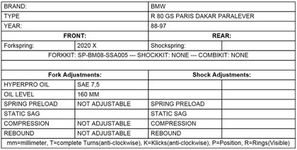 Touratech Progressive - Black Fork springs