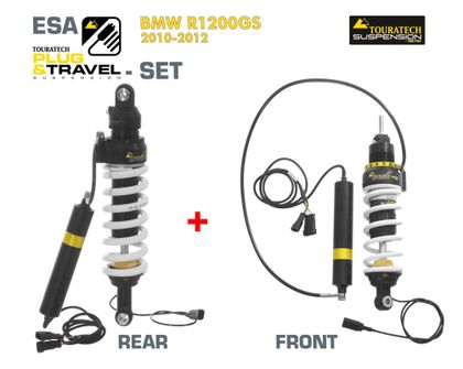 Kit suspension Touratech ESA - Plug & Travel avec abaissement -25 mm - Blanc Ref : TRT00316A / 01-044-5840-0