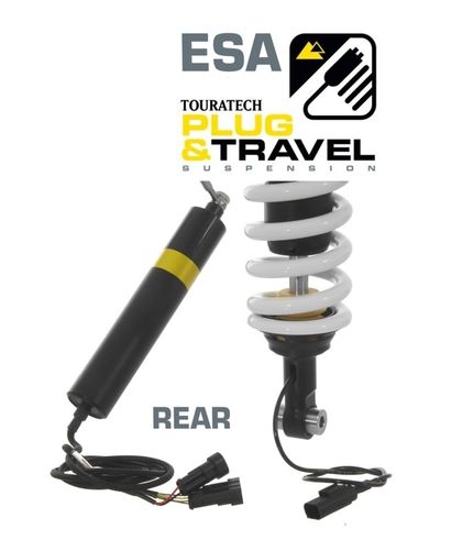 Kit suspension Touratech ESA - Plug & Travel avec abaissement -25 mm - Blanc