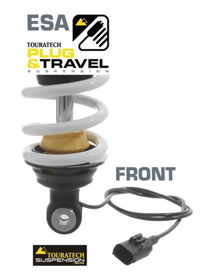Kit suspension Touratech ESA - Plug & Travel avec abaissement -25 mm - Blanc