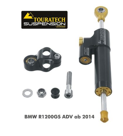Touratech CSC with mounting kit - Black Steering damper