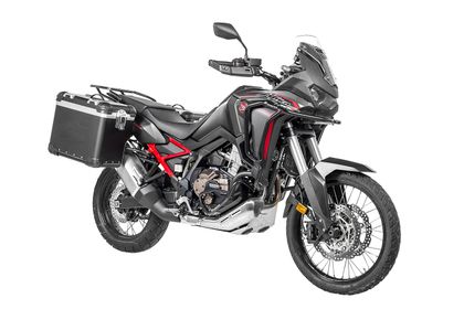 Valise Touratech ZEGA Evo X Avec déport 45/45 - Support noir inclus - Anodisé noir