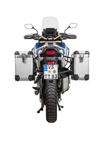 Touratech ZEGA Pro 31/38 - Schwarze Halterung inklusive - Grau eloxiert Seitenkoffer